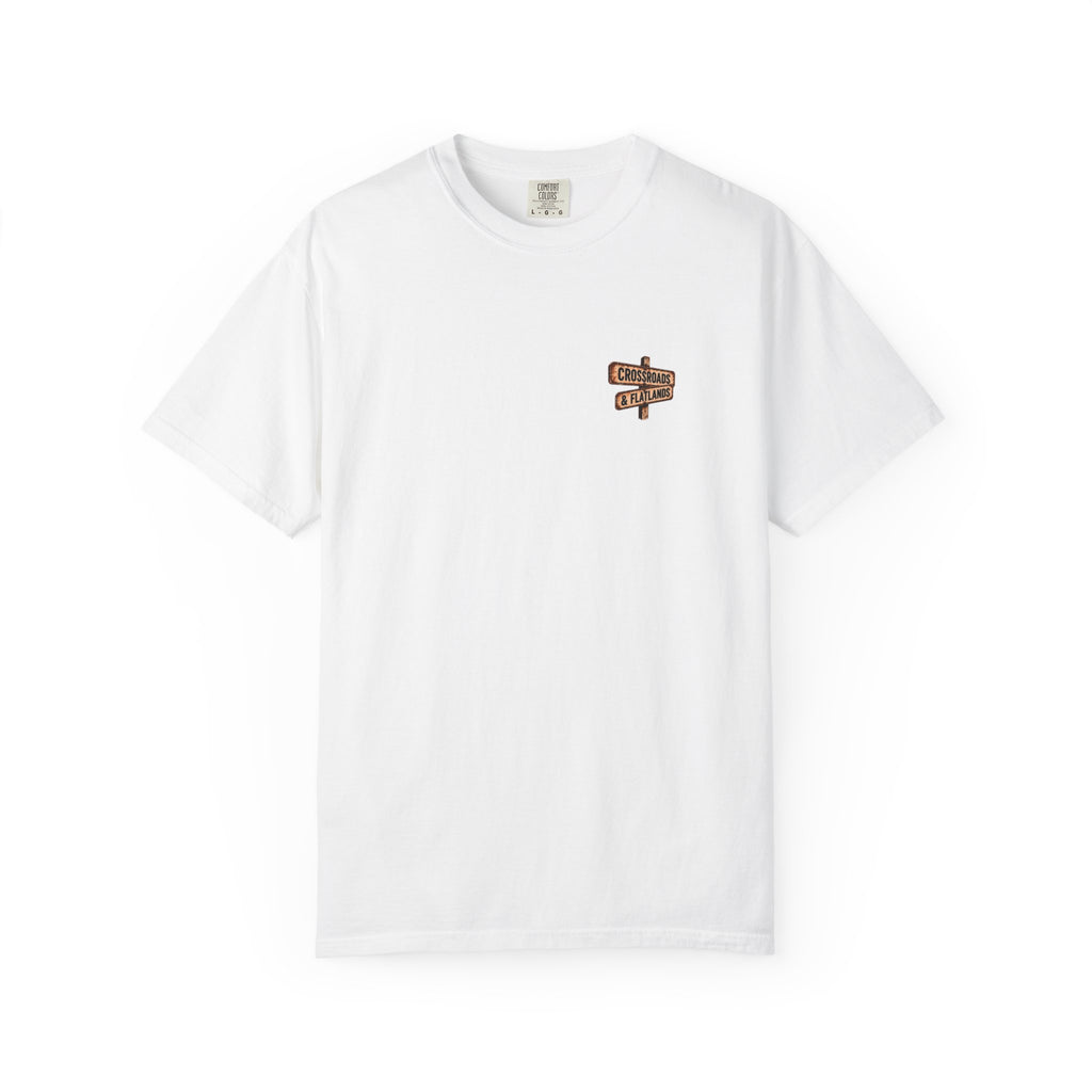 Crossroads & Flatlands Guitar Tee — “It All Started Here” T‑Shirt